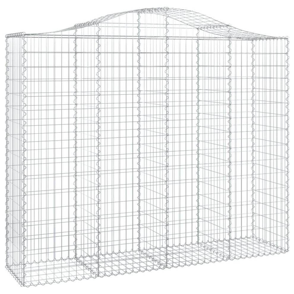 Vidaxl (200 X 50 X 160/180 Cm/ 1 Pcs) Arched Gabion Basket Stone Basket Gabion Retaining Wall Galvanised Iron