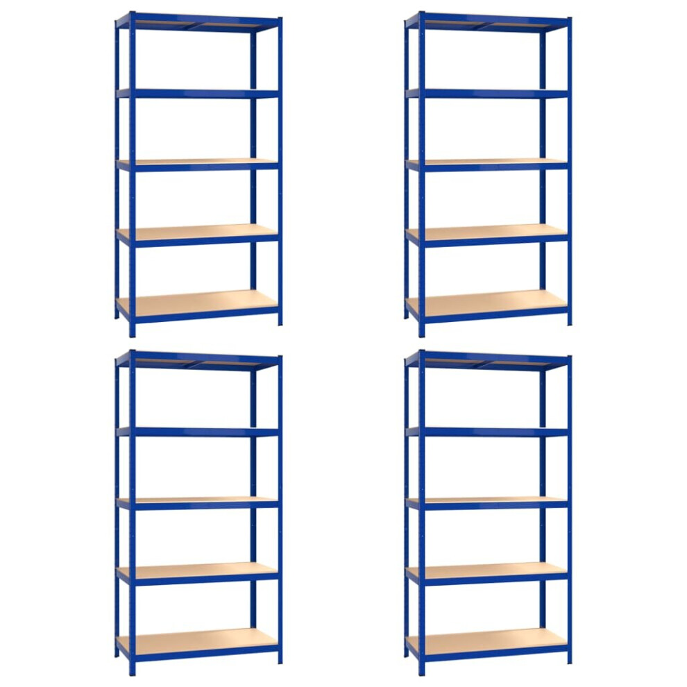 (blue, 100 x 50 x 200 cm/ 4 piece) vidaXL 1/2/3/4x Storage Shelf Garage Organiser Holder Rack Multi Sizes/Colours