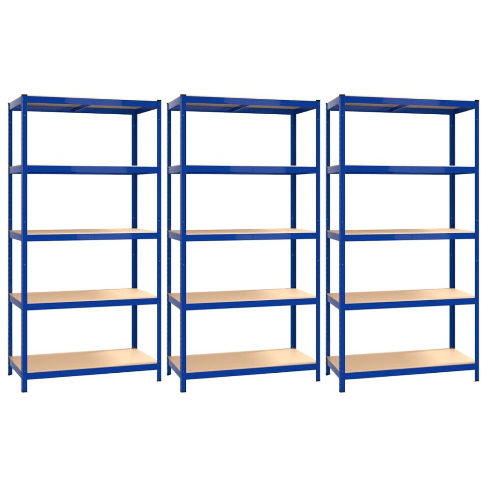 (blue, 100 x 50 x 200 cm/ 3 piece) vidaXL 1/2/3/4x Storage Shelf Garage Organiser Holder Rack Multi Sizes/Colours