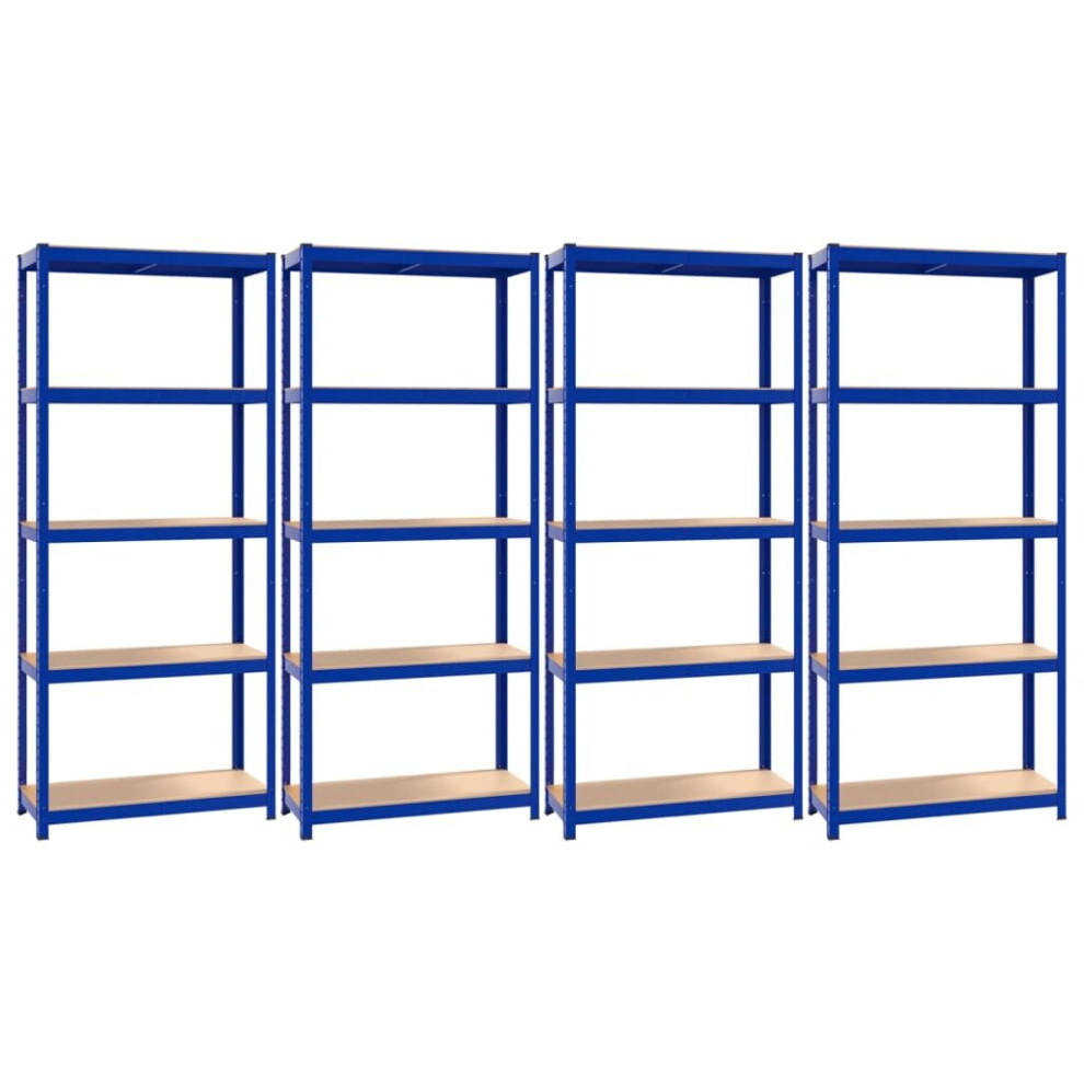 (blue, 75 x 30 x 172 cm/ 4 piece) vidaXL 1/2/3/4x Storage Shelf Garage Organiser Holder Rack Multi Sizes/Colours