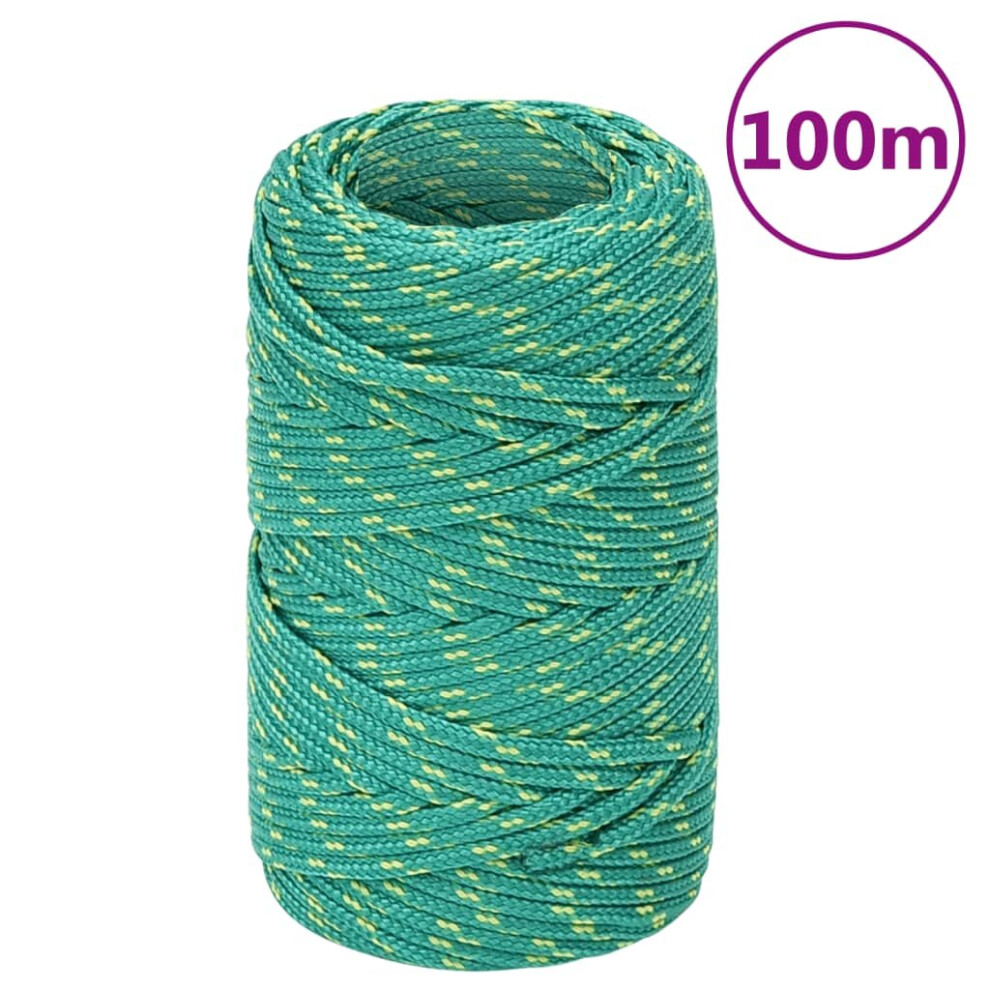 (green, 2 mm/ 100 m) Marine Rope Dock Coil Boat Line Polypropylene Rope Multi Sizes Multi Colours