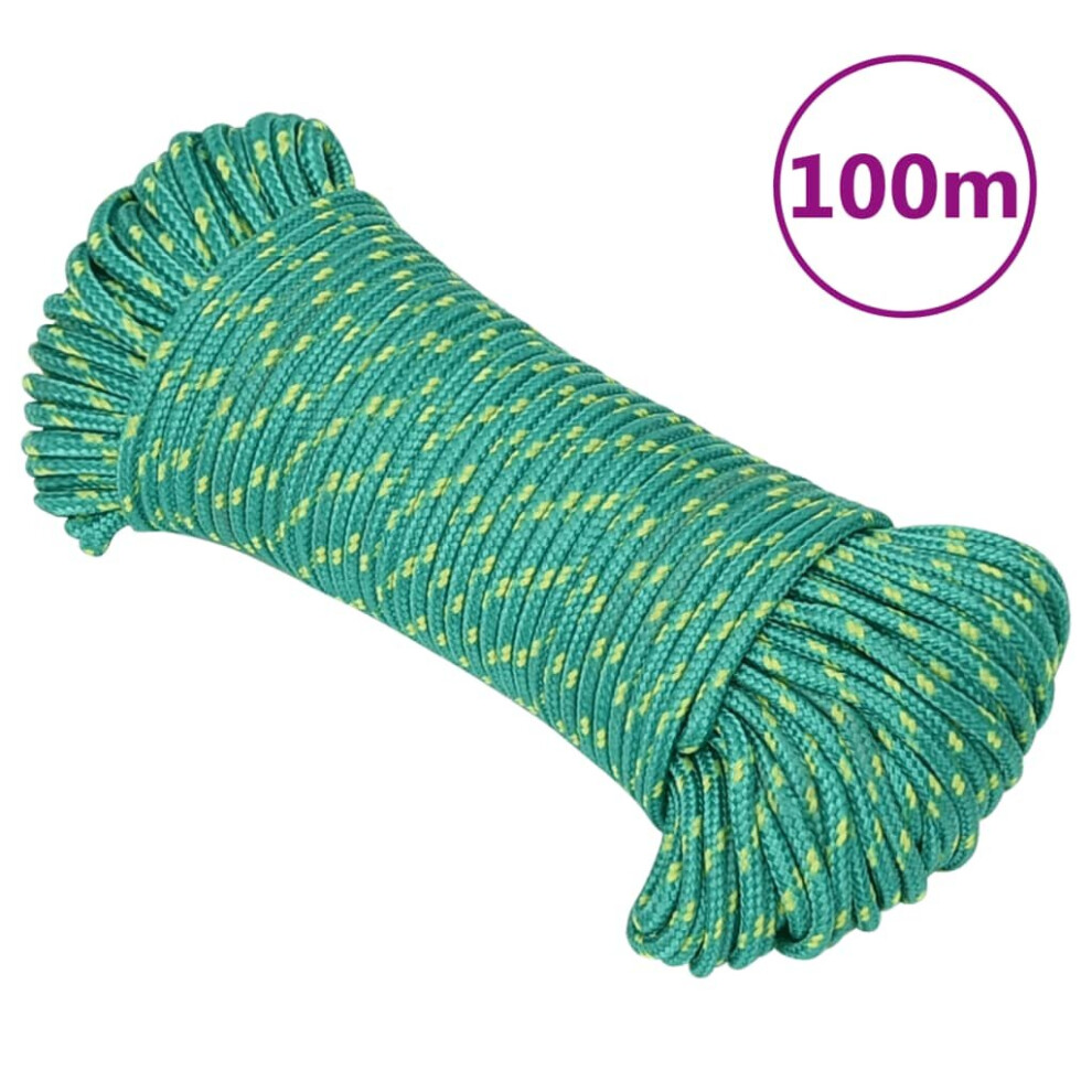 (green, 3 mm/ 100 m) Marine Rope Dock Coil Boat Line Polypropylene Rope Multi Sizes Multi Colours