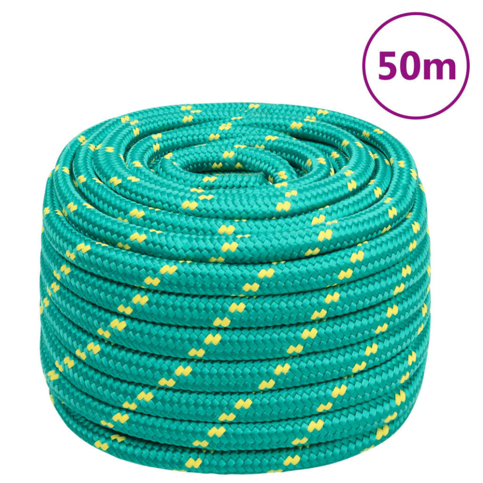 (green, 20 mm/ 50 m) Marine Rope Dock Coil Boat Line Polypropylene Rope Multi Sizes Multi Colours