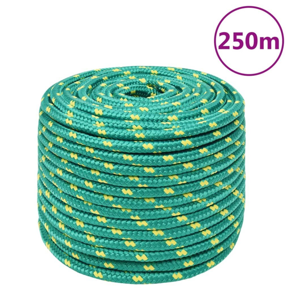 (green, 12 mm/ 250 m) Marine Rope Dock Coil Boat Line Polypropylene Rope Multi Sizes Multi Colours