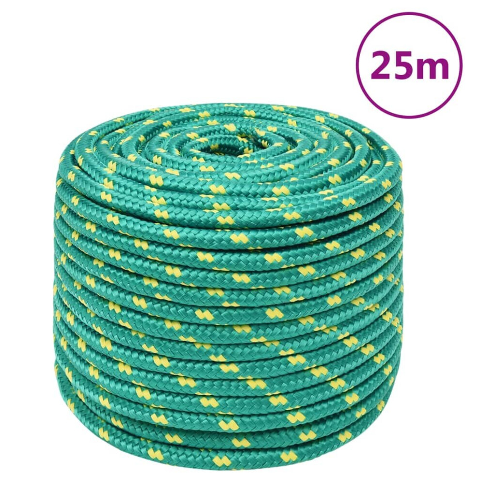 (green, 14 mm/ 25 m) Marine Rope Dock Coil Boat Line Polypropylene Rope Multi Sizes Multi Colours