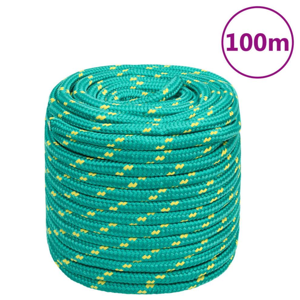 (green, 16 mm/ 100 m) Marine Rope Dock Coil Boat Line Polypropylene Rope Multi Sizes Multi Colours