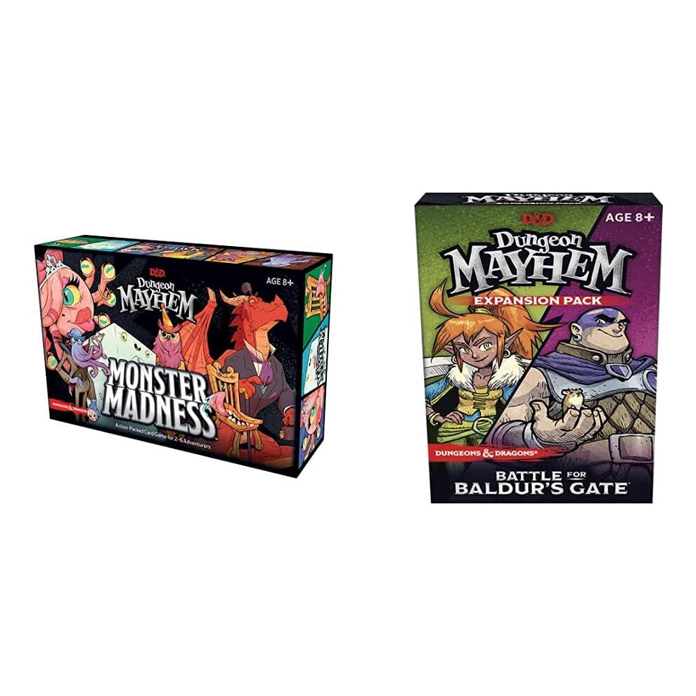 Dungeons & Dragons Dungeon Mayhem Card Game: Monster Madness & Dungeon Mayhem Battle for Baldur's Gate Expansion