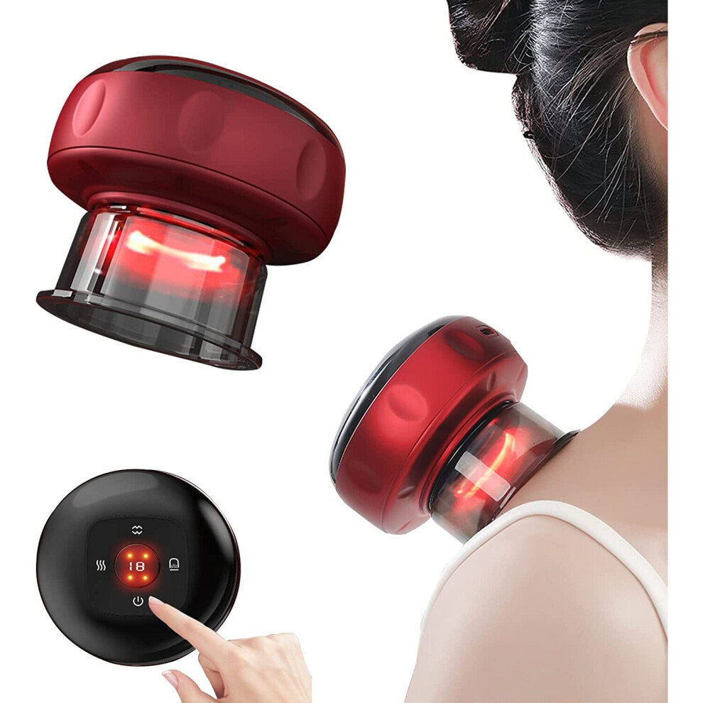 12 Gears 4 in 1 Multi-Function Electric Smart Cupping Set with Red Light Therapy