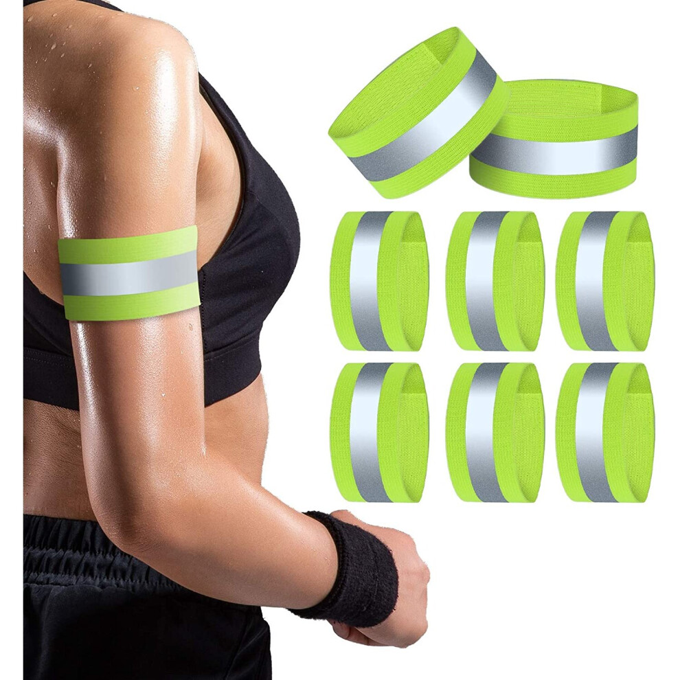Set of 8 Reflective Tapes, Reflective Tapes Reflectors Children Night Reflective Safety Armband for Outdoor Sports Bicycle Jogging Running Cycling