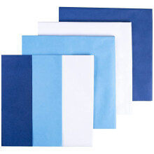 Wrapping Tissue Paper - 3 Color Tissue Paper Bulk for Wrap, Art Crafts, DIY, Pack Bags - 20 x 20 inches - 120 Sheets - White, Blue, Light Blue