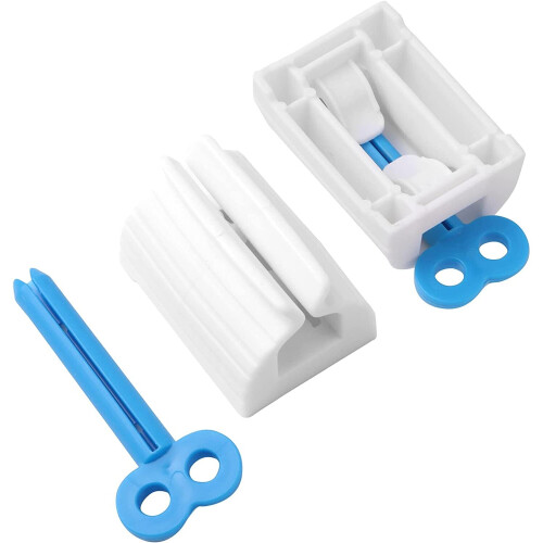 3pcs-Rolling Tube Toothpaste Squeezer Toothpaste Seat Holder Stand for Bathroom AccessoriesBlue 2