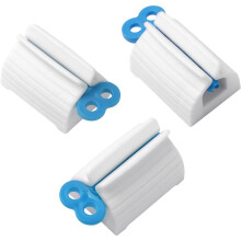 3pcs-Rolling Tube Toothpaste Squeezer Toothpaste Seat Holder Stand for Bathroom AccessoriesBlue