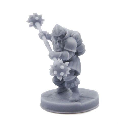 Dwarf Fighter Miniature | 32mm scale mini for tabletop RPG 1