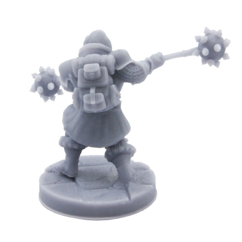 Dwarf Fighter Miniature | 32mm scale mini for tabletop RPG 2