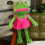 (Pink) 45cm Sad Frog Plush Toy Soft Stuffed Pillow Magic Expression 1
