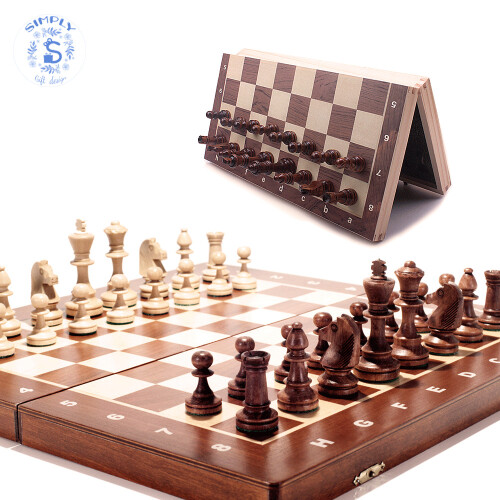Magnetic Chess Board Wooden Set Folding Chessboard 2
