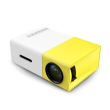 (Yellow) Mini Pocket LED Home Cinema Projector HD 1080P Portable Cinema HDMI USB