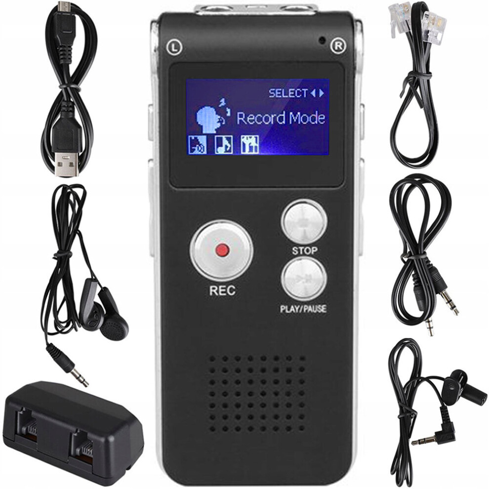 8GB Digital Dictation Recording Device MP3 Audio Sound Voice Recorder