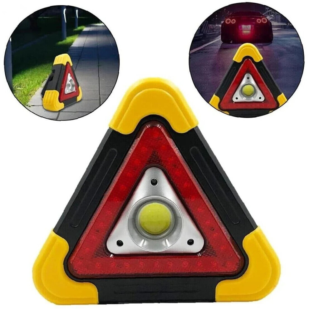 Portable Car Triangle Led Warning Light Tail Rear Safety Strobe Stop Flash Red 732004557159