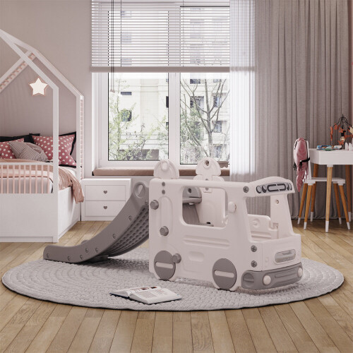 Living And Home Kids Home Multi Functional Slide with Bus 2
