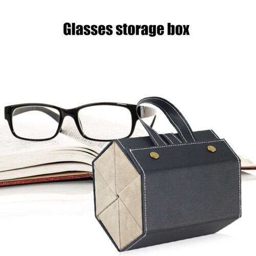 Multi-slot Folding PU Leather Glasses Organizer Storage Box Sunglasses Case 2