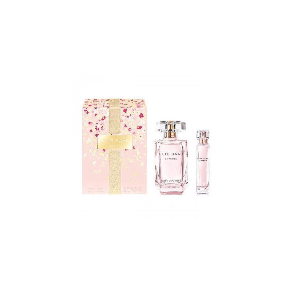 Elie Saab Rose Couture 2 Pcs Set: 3 Oz Eau De Toilette Spray + 0.33 Oz Eau De Toilette