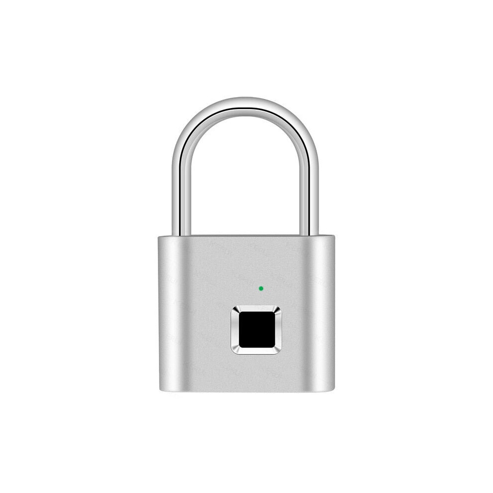 (Platinum) Smart Fingerprint Door Lock Keyless Anti-Theft Security Rechargeable Padlock 732004815457