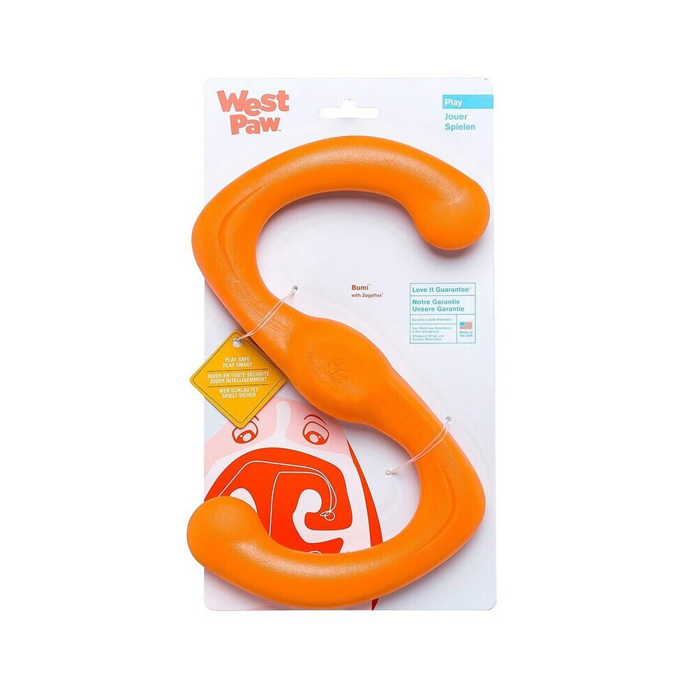 West Paw Bumi Dog Chew Toy (Orange, Large) 
