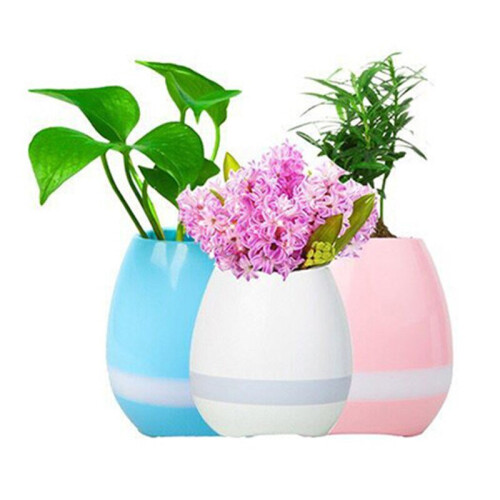(White) Smart Touch Music Flower Pot 1