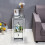 Mirrored Glass Bedroom Bedside Table Cabinet W/ 3Drawer Crystal Handle 14