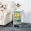 Mirrored Glass Bedroom Bedside Table Cabinet W/ 3Drawer Crystal Handle 13