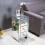 Mirrored Glass Bedroom Bedside Table Cabinet W/ 3Drawer Crystal Handle 12