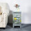 Mirrored Glass Bedroom Bedside Table Cabinet W/ 3Drawer Crystal Handle 1