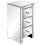 Mirrored Glass Bedroom Bedside Table Cabinet W/ 3Drawer Crystal Handle 4