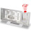(Black) Mirror Projection Alarm Clock Bedroom Ceiling Projection Digital Clock 12
