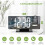 (White) Mirror Projection Alarm Clock Bedroom Ceiling Projection Digital Clock 5