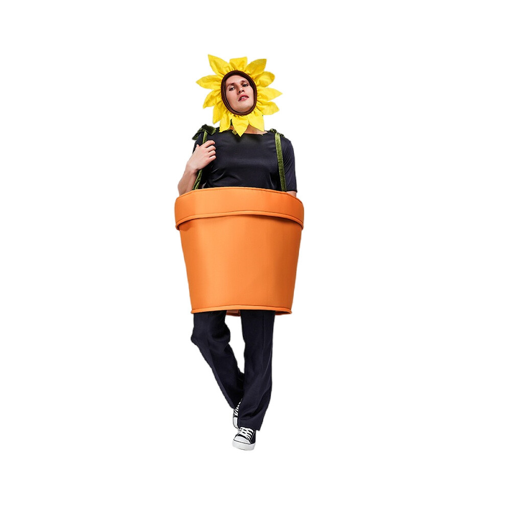 Veishet Sunflower Pot Plant Cosplay Costume Stage Performance Halloween Carnival Prop Not,Specified