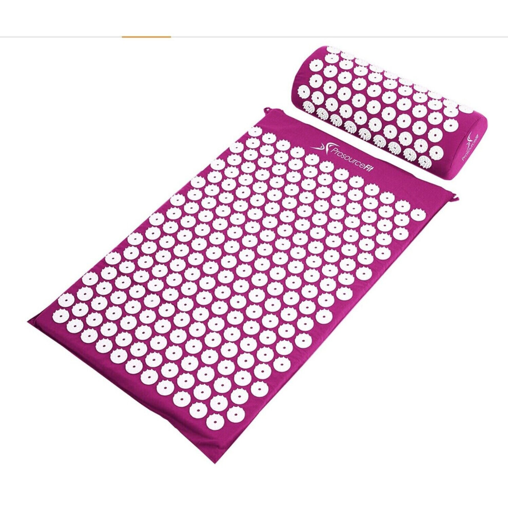 Acupressure Mat and Pillow Set for Back/Neck Pain Relief and Muscle Relaxation