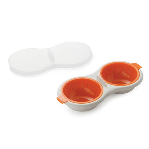 BPA Free Microwave Double Cup Perfect Eggs Poacher 2