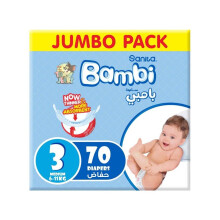 Sanita Bambi Tom And Jerry Baby Diapers, Size 3, Medium For 6-11 Kg