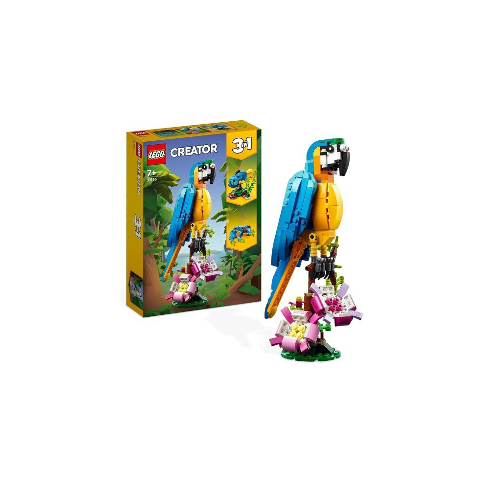 Willgallop Lego Creative 3 In 1 Series 31136 Exotic Parrot Building Block Toy