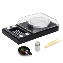 Digital Milligram 50g/0.001g Precision Mini Scale – Jewelry/Gold Scale with 5-Unit Display, Tare, PCS, Wind Shield