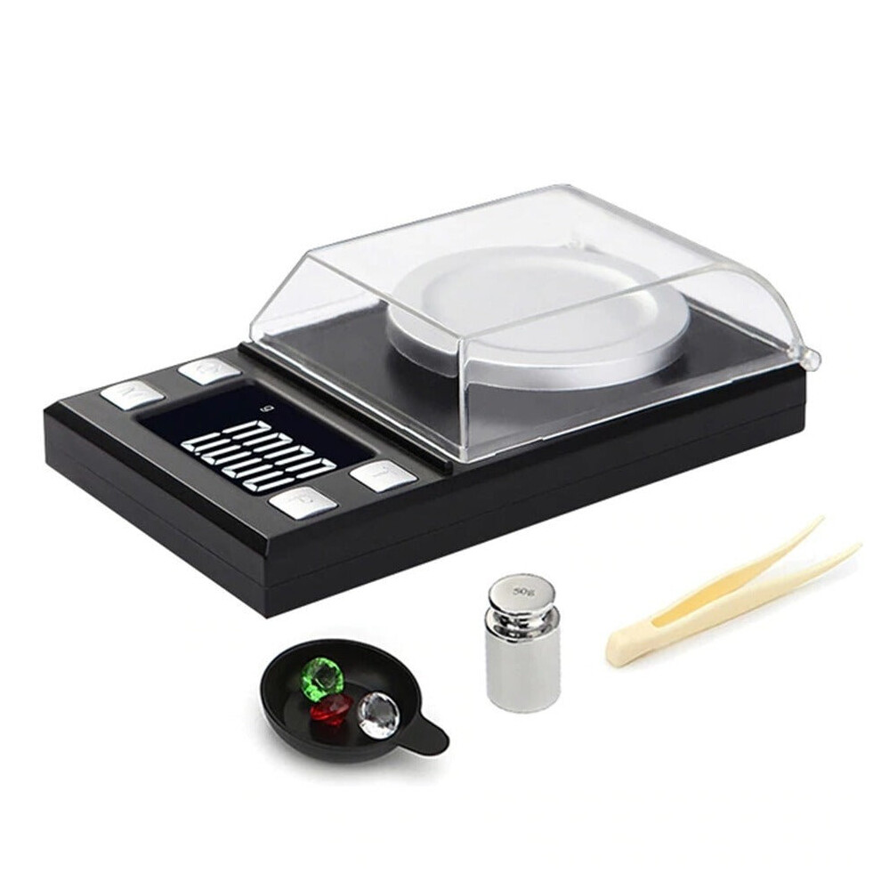 Practbeauty Digital Milligram 50G/0.001G Precision Mini Scale – Jewelry/Gold Scale With 5-Unit Display, Tare, Pcs, Wind Shield