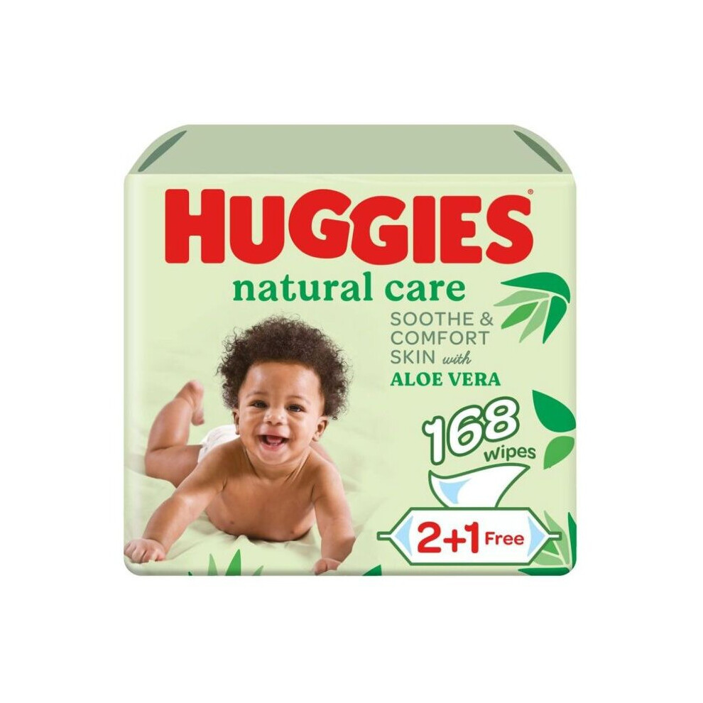 Huggies Natural Care Baby Cleansing Wipes With Aloe Vera 56'