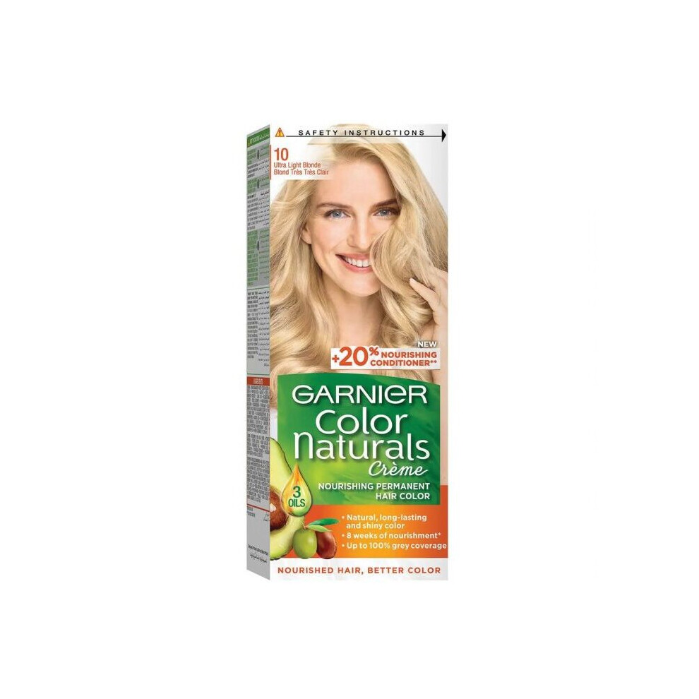 Garnier Color Naturals Cream Hair Color 10 Ultra Light Blond Kit