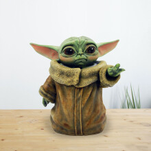 Grogu Brush Holder | Starwars 3D printed and handpainted Baby Yoda Desk Decor
