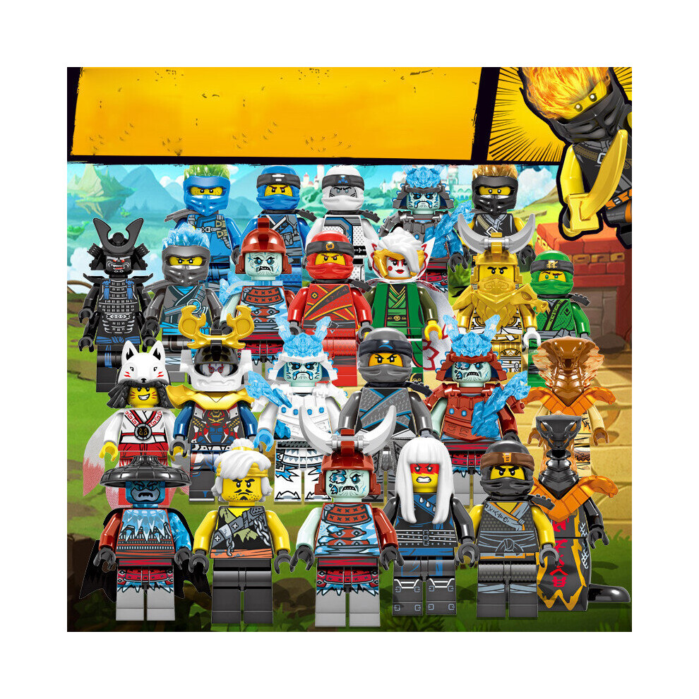Xurikcoo 24Pcs Ninjago Minifigures Ninja Mini Figures Fits Blocks Toy