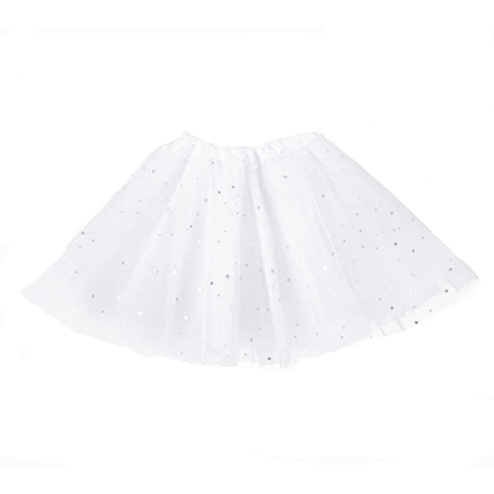 A Liittle Tree (Kid, Sparkling) Dancewear Ballerina Tutu Princess Skirts White
