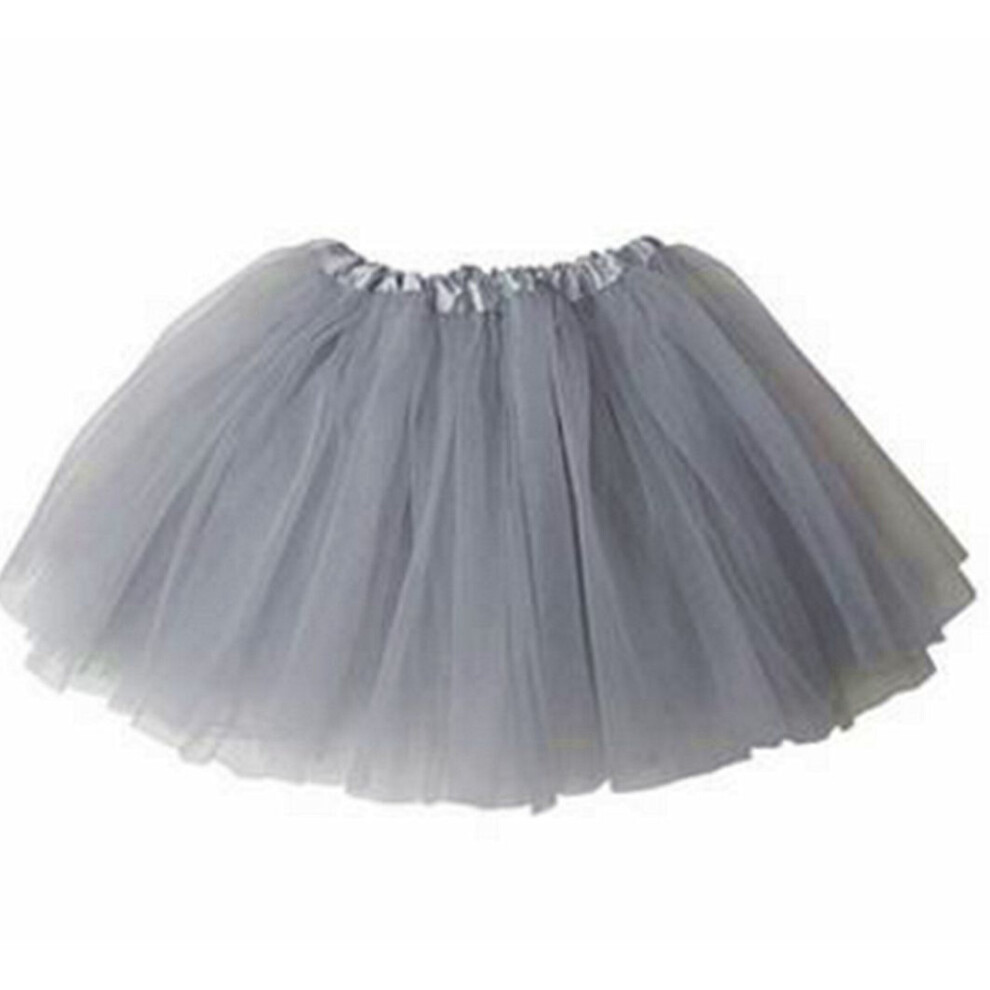 (Lady, Plain) Grey Dancewear Ballerina Tutu Princess Skirts