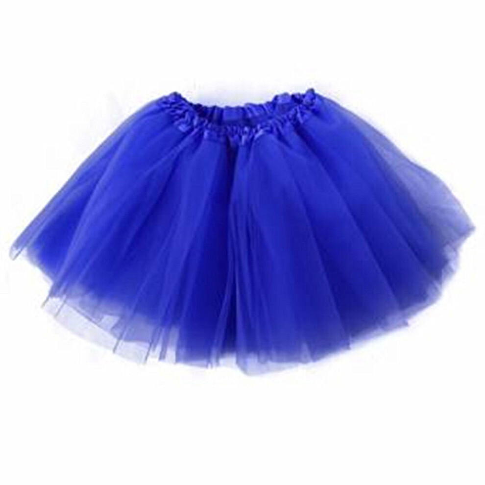 (Kid, Plain) Royal Blue Dancewear Ballerina Tutu Princess Skirt